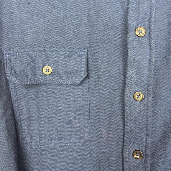 Woolrich Men's 2XL Flannel Jacket Pockets Thick Cotton Navy Gorpcore Outdoors - Picture 4 of 10